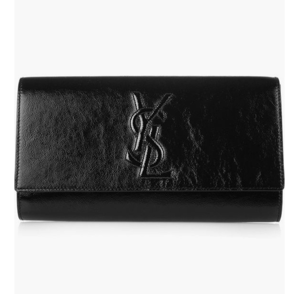 YSL Black Patent Leather Belle Du Jour Clutch - Picture 2 of 6
